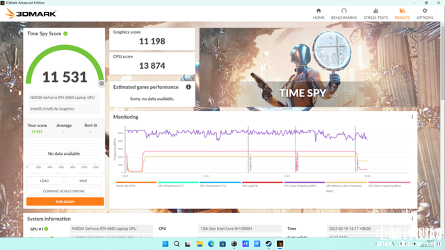 华硕天选4笔记本(i9 13900H+RTX4060)评测，笔记本评测网（bjbpc.com）
