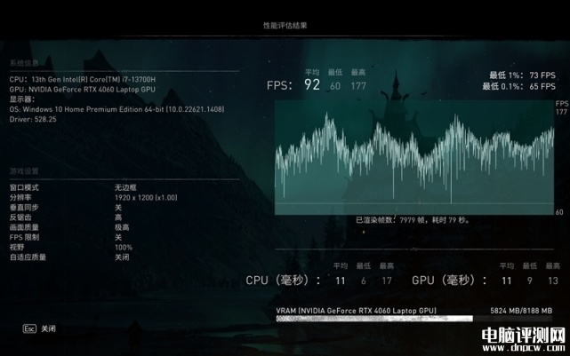七彩虹将星X16 Pro笔记本（i7 13700H+RTX4060）评测，笔记本评测网（bjbpc.com）