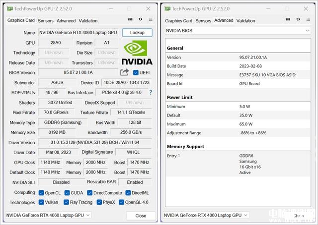 华硕灵耀X 双屏Pro 2023笔记本（i9 13900H+RTX4060）评测，笔记本评测网（bjbpc.com）