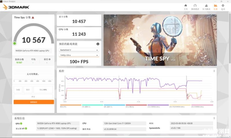 七彩虹隐星P16笔记本(i7 12650H+RTX4060）评测，笔记本评测网（bjbpc.com）