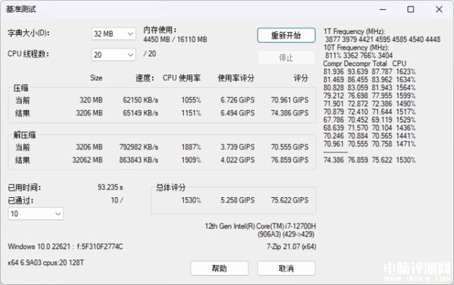 小米Redmi Book 14笔记本（i7-12700H）生产力评测，笔记本评测网（bjbpc.com）