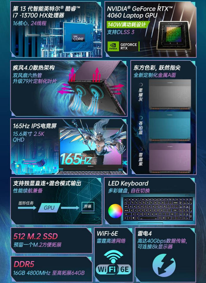 双十一大促 七彩虹将星X15游戏本直降400元 酷睿i7-13700HX+RTX 4060到手仅需6999元，笔记本评测网（bjbpc.com）