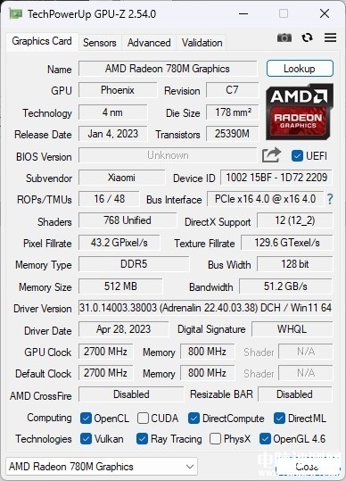 Redmi Book Pro 15锐龙版笔记本（R7-7840HS）评测，笔记本评测网（bjbpc.com）