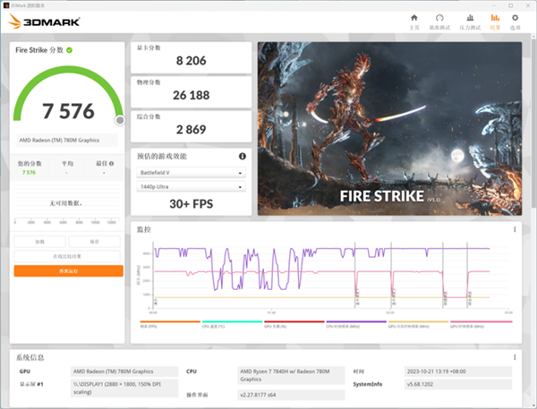 惠普星Book Pro 14锐龙版笔记本（R7-7840H）评测，笔记本评测网（bjbpc.com）