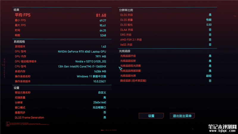 七彩虹将星X15 AT 23H2笔记本（i7 13650HX+RTX4060）评测，笔记本评测网（bjbpc.com）