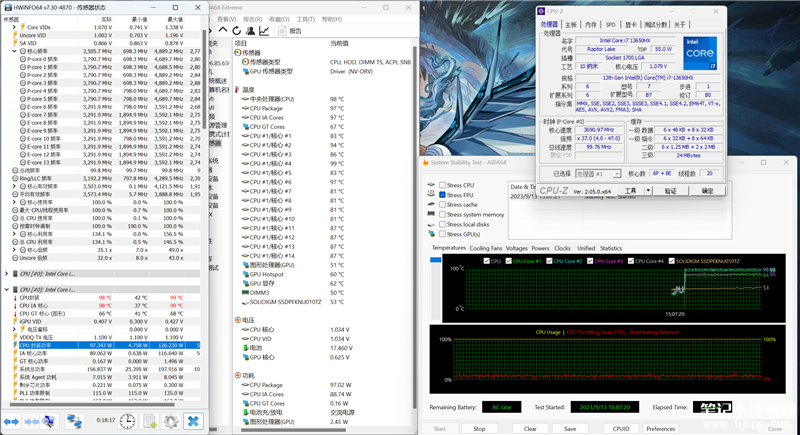 七彩虹将星X15 AT 23H2笔记本（i7 13650HX+RTX4060）评测，笔记本评测网（bjbpc.com）