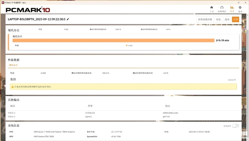 联想YOGA Air 14s 2023锐龙版笔记本（R7-7840S）评测，笔记本评测网（bjbpc.com）