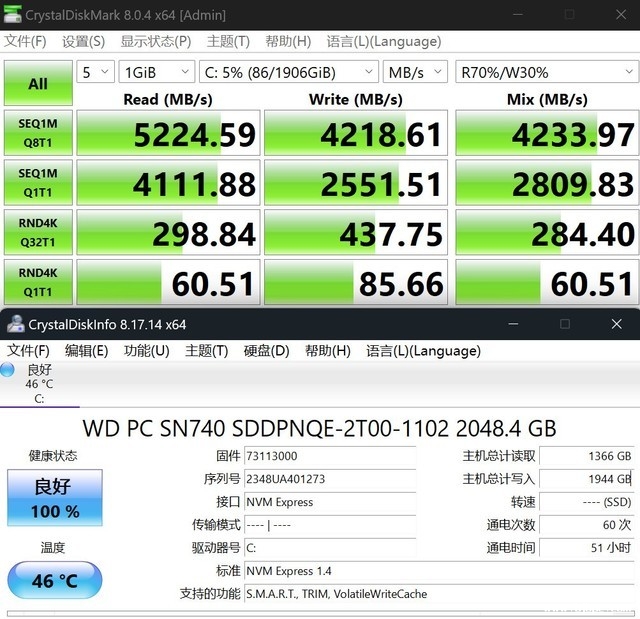 华硕灵耀14 双屏笔记本（酷睿Ultra9 185H）评测，笔记本评测网（bjbpc.com）