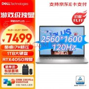双十一大促 戴尔灵越16PLUS（i7-13620H RTX4050）仅需7499元