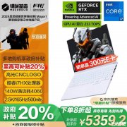 双11城市补贴 机械革命极光X笔记本（i7-13700HX RTX4060 16G 1T）仅需5359.2元