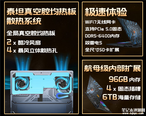微星泰坦18 Ultra AI/龙魂典藏版开启预约 酷睿Ultra9 285HX+最高满血RTX 5090，笔记本评测网（bjbpc.com）