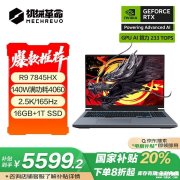 机械革命蛟龙16Pro笔记本（R9 7845HX RTX4060 16G 1T）评