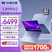 以旧换新能效补贴 华硕无畏Pro15 2024款(酷睿Ultra7 155H 32G 1T)笔记本仅需5199.2元