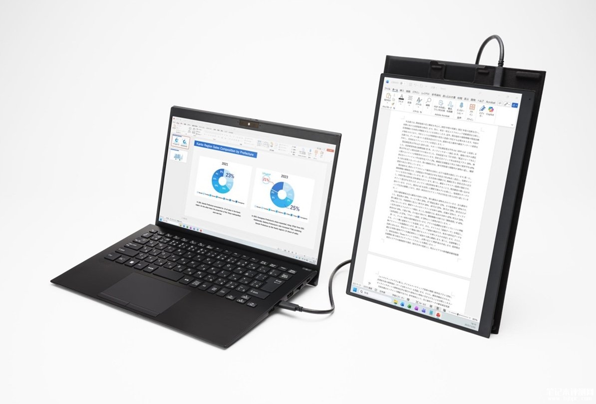VAIO Vision+ 14升级版护盖支架发布 支架减重超25%+立式模式，笔记本评测网（bjbpc.com）