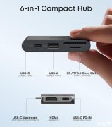 安克Anker Nano USB-C迷你扩展坞发布 85W供电+4K60Hz输出双核心+六接口设计
