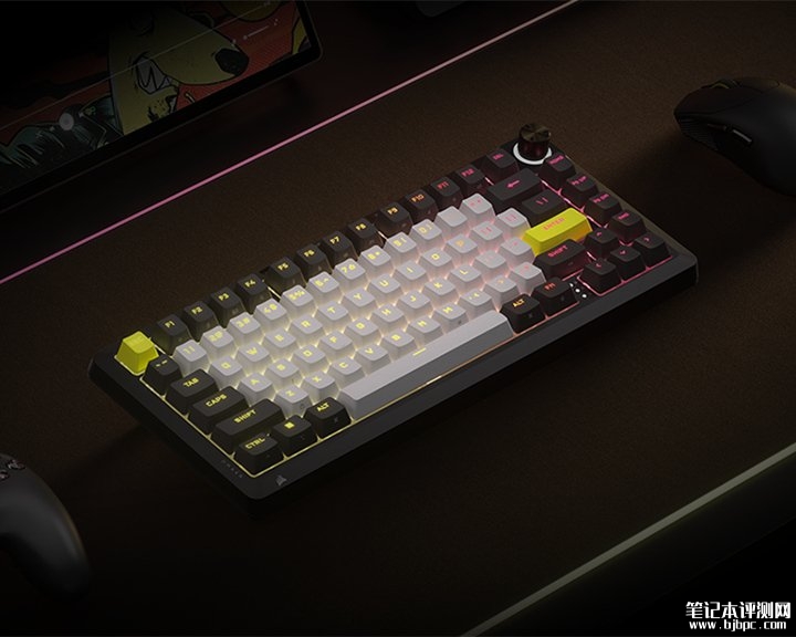 海盗船MAKR PRO 75霍尔效应磁轴客制化键盘发布 8kHz轮询率+50小时无线续航，笔记本评测网（bjbpc.com）