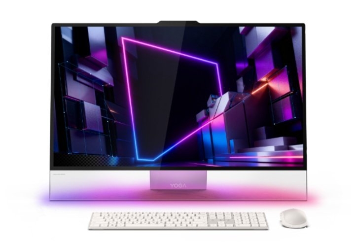 联想Yoga AIO i Aura Edition一体机发布 悬浮设计+4K OLED屏+酷睿Ultra X7处理器,笔记本评测网(bjbpc.com)