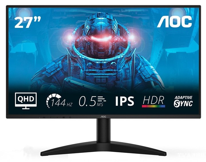 AOC Q24B36X/Q27B36X显示器海外发布 23.8/27英寸+2K 144Hz+IPS面板,笔记本评测网(bjbpc.com)