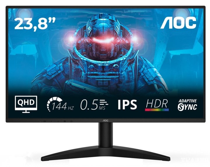 AOC Q24B36X/Q27B36X显示器海外发布 23.8/27英寸+2K 144Hz+IPS面板,笔记本评测网(bjbpc.com)