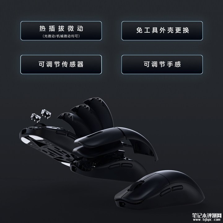 Pwnage Symm3鼠标上架销售 50g轻量化与传感器位置调节价格699元，笔记本评测网（bjbpc.com）