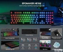 EPOMAKER HE108磁轴键盘上架销售 8kHz回报率+500小时续航