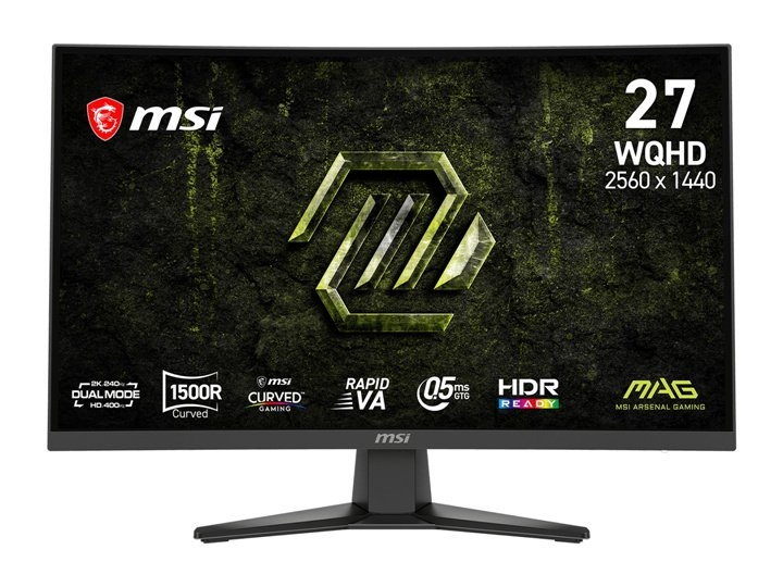 微星MAG 275CQDF X24曲面屏显示器发布 27英寸+QHD 240Hz/HD 400Hz，笔记本评测网（bjbpc.com）