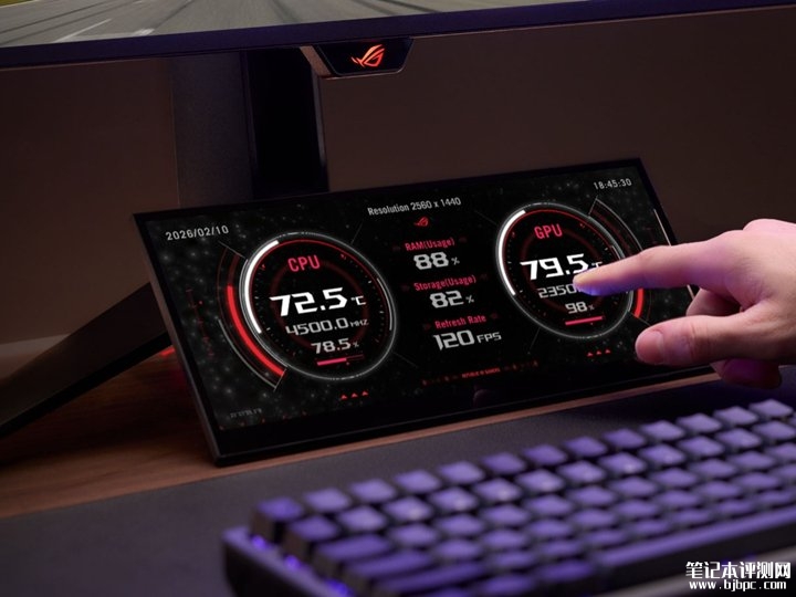 华硕ROG XG129C副屏 12.3英寸+24:9超宽屏+电容式十点触控,笔记本评测网(bjbpc.com)