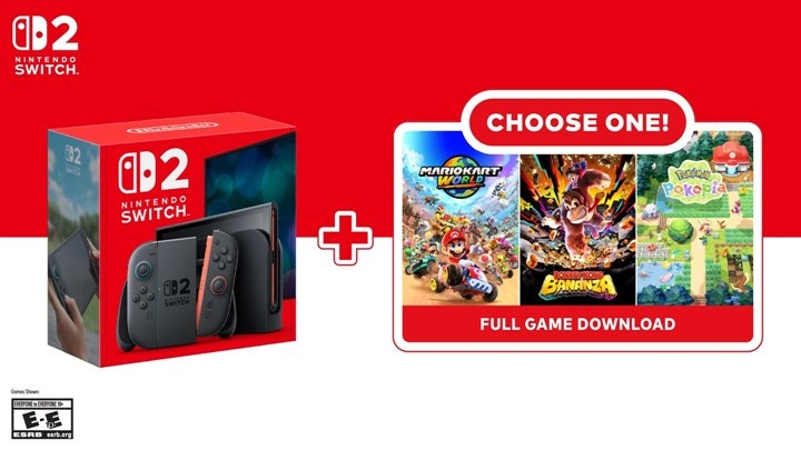 任天堂Switch 2任选游戏套装发布 主机加游戏三选一，笔记本评测网（bjbpc.com）