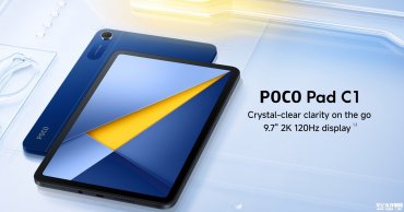 小米Poco Pad C1平板海外发布 9.7英寸2K+120Hz搭载骁龙6s 4G Gen2处理器