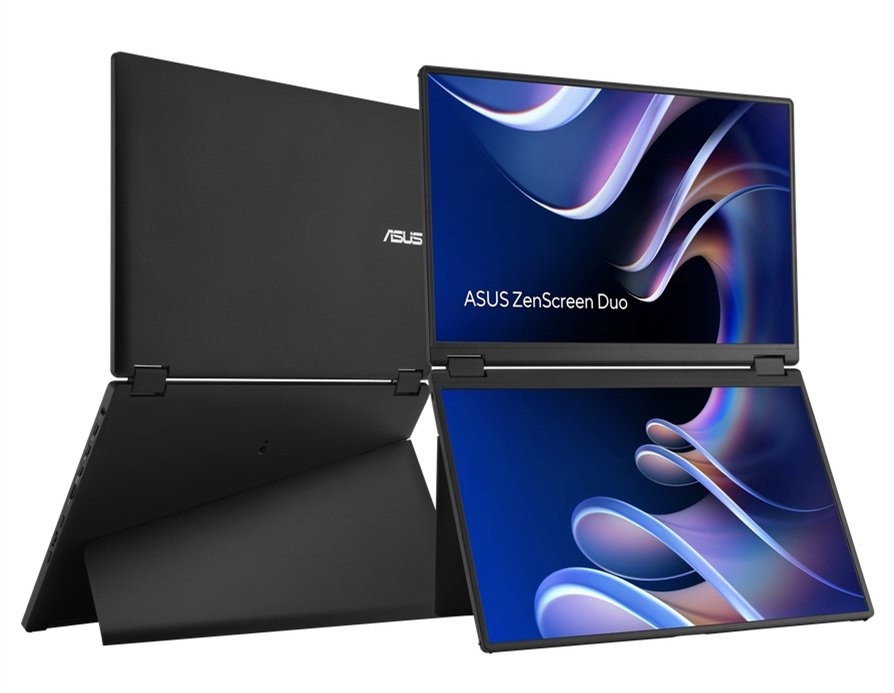 华硕ZenScreen Duo MB14FCD双屏便携显示器发布:双14英寸FHD IPS面板约20英寸工作空间,笔记本评测网(bjbpc.com)