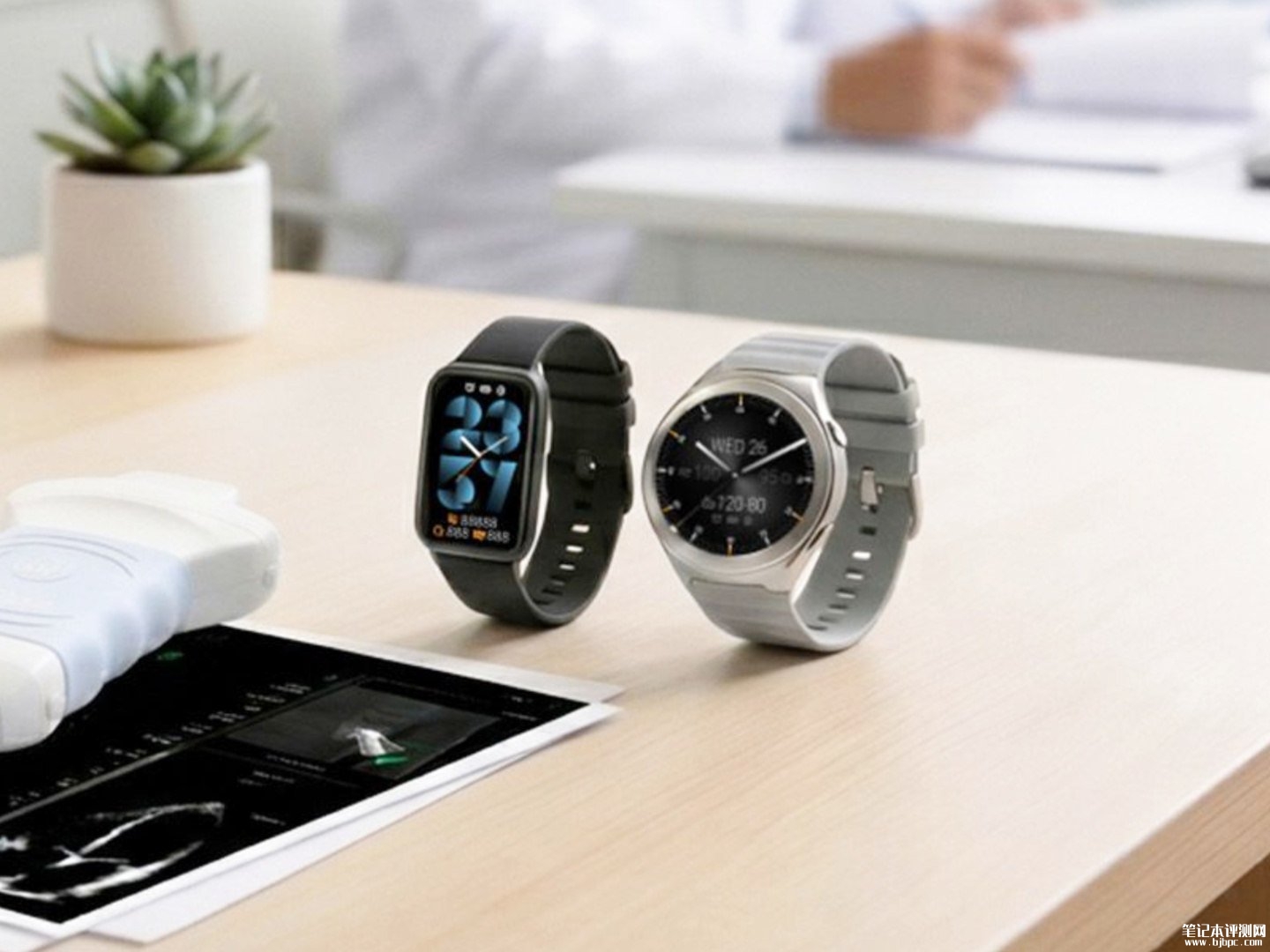 华硕VivoWatch 6 Plus智能手表发布:钛合金表壳支持ECG血压检测,笔记本评测网(bjbpc.com)