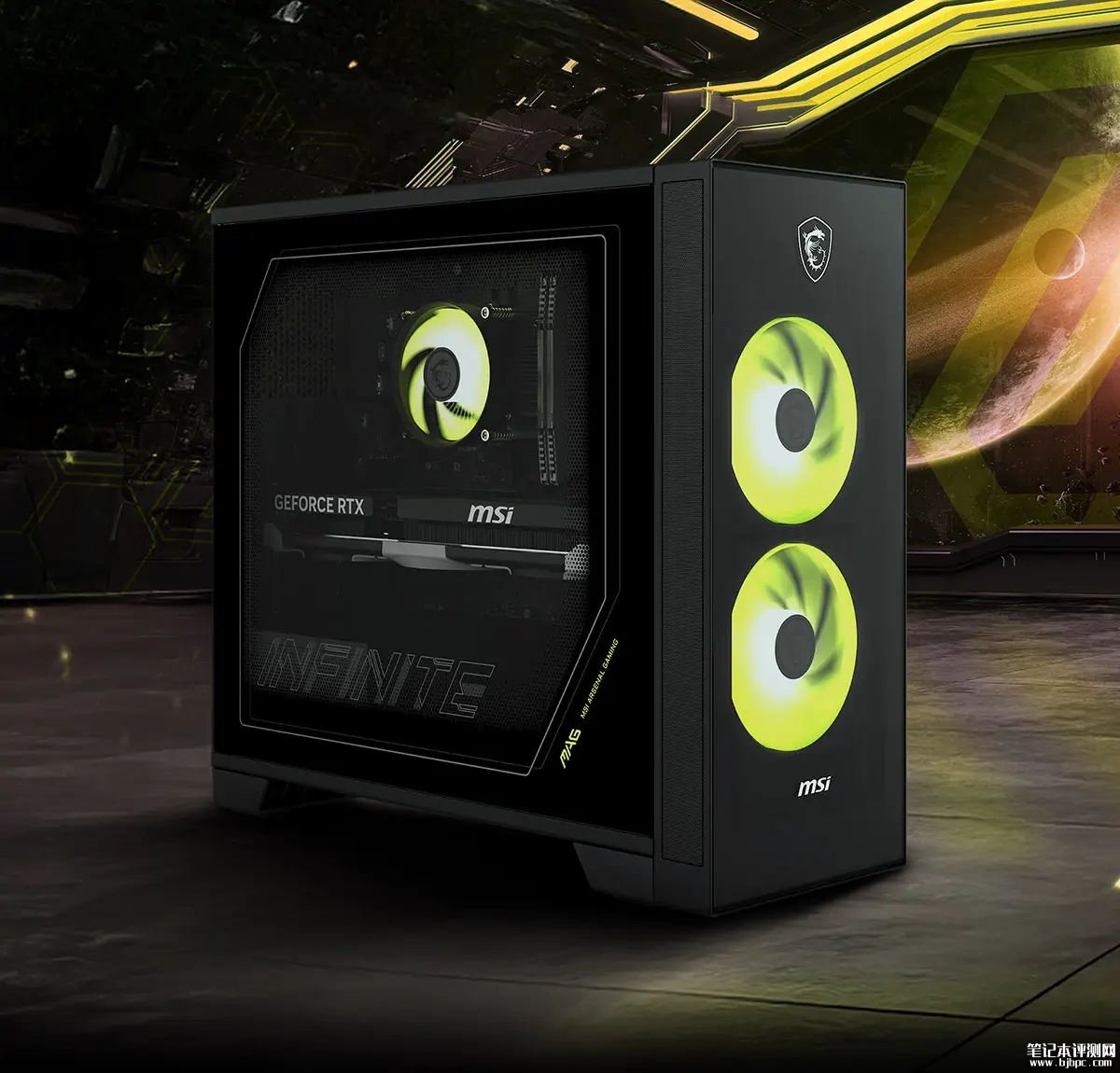微星MAG Infinite Z 8B游戏整机:2.5L小机箱AMD平台高配方案,笔记本评测网(bjbpc.com)