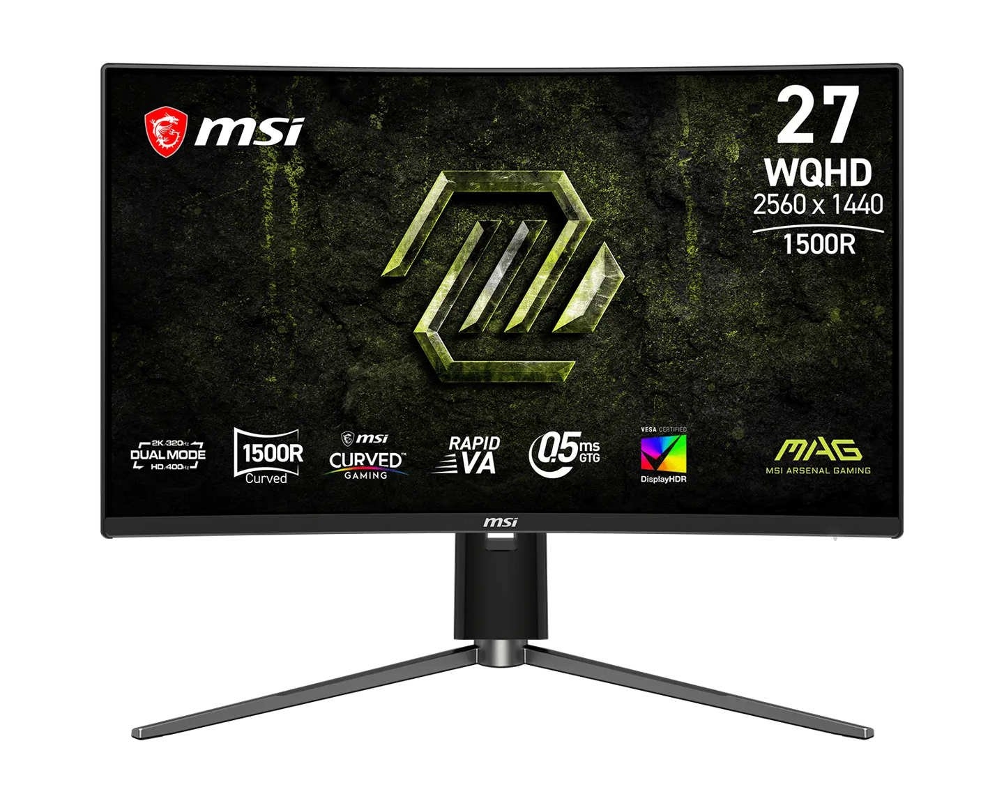 微星MAG 274CQPDF X32曲面显示器发布:27英寸+QHD 320Hz,笔记本评测网(bjbpc.com)