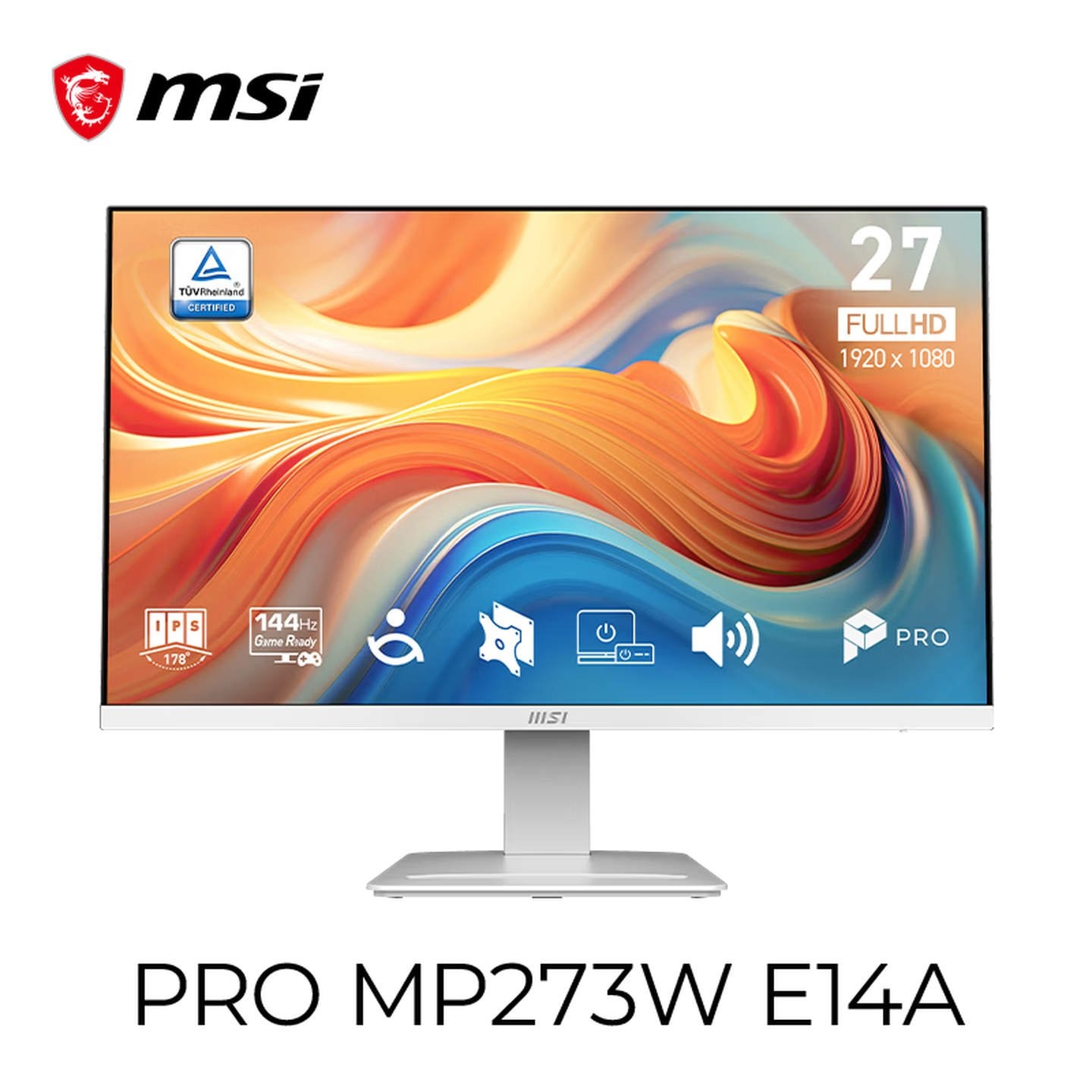 微星PRO MP273W E14A显示器上架销售：27英寸+1080P 144Hz价格659元，笔记本评测网（bjbpc.com）