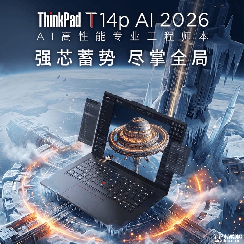 联想ThinkPad T14p 2026款笔记本新配置发布：酷睿Ultra X9 388H+32G+1T价格16499元，笔记本评测网（bjbpc.com）