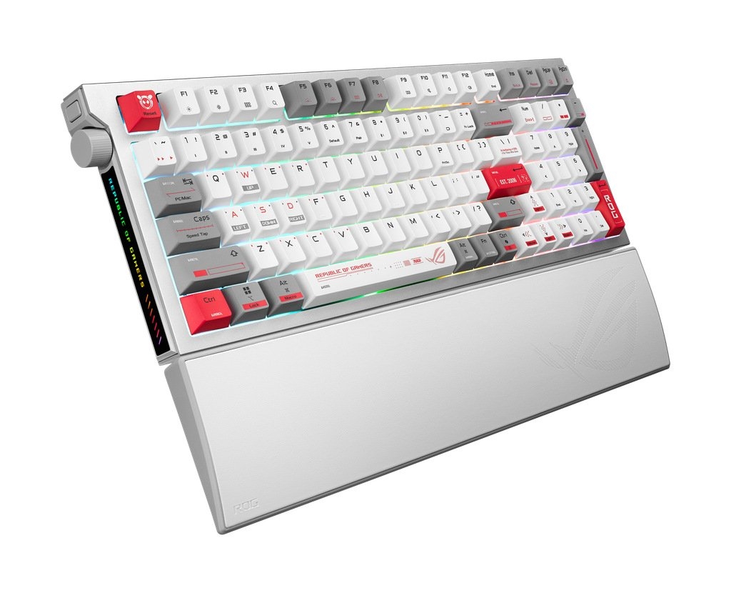 华硕ROG Strix Morph 96 X Wireless机械键盘发布：热插拔Gasket结构，笔记本评测网（bjbpc.com）
