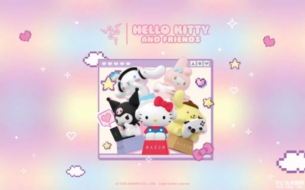 雷蛇三丽鸥联名键帽盲盒推出 覆盖五大经典Hello Kitty系列IP