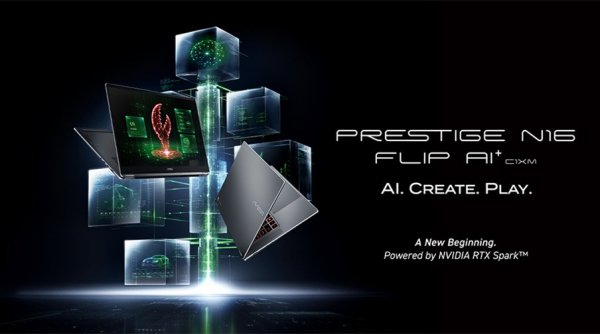 微星尊爵Prestige N16 Flip AI+翻转本发布：搭载RTX Spark超级芯片