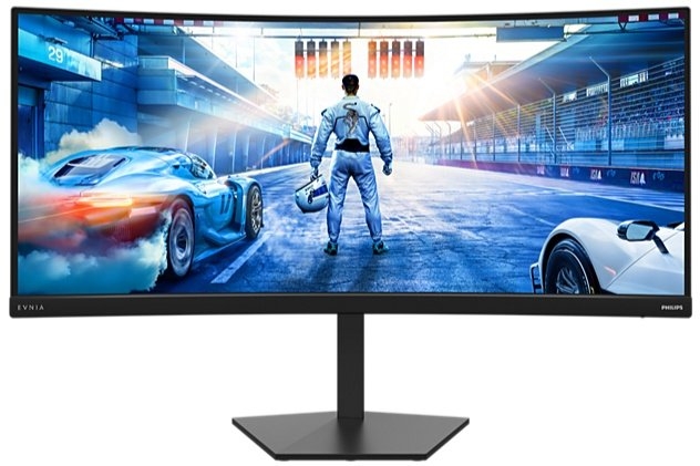 飞利浦Evnia 36M4C5500P曲面游戏显示器发布：36英寸+WQHD 260Hz，笔记本评测网（bjbpc.com）